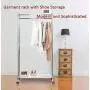 STORAGE MANIAC Heavy Duty Rolling Garment Rack Clothes Hangers with Lockable Wheels, Chrome STORAGE MANIAC Heavy Duty Rolling Garment Rack Clothes Hangers with Lockable Wheels, Chrome
