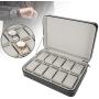 Fdit Watch Display 10 Grids Storage Boxes Zipper Travel Collector Case Organizer