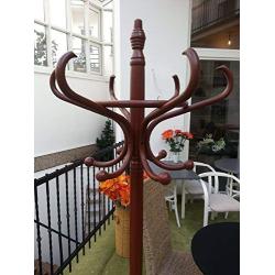 AQ-FURNITURE Coat and Hat Wooden Rack Antique Style with Umbrella Stand Hanger with 12 Hooks Floor Peg Hanger for Clothes Coat and Hat Rack Stand