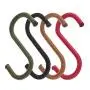 S Hooks, 4 Pack S Shaped Hooks Stainless Steel Solid Bold Handmade Weaved Hangers Hanging Hooks for Kitchen, Closet, Bathroom, Garden, Office, Outdoor (Small 2.4'', B)