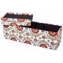 Otto & Ben Folding Toy Boxes Chest with Smart Lift Top Mid Century Upholstered Ottomans Bench Foot Rest for Bedroom and Living Room, 45 inch, Retro Floral