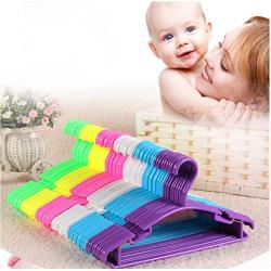 Portable Clothes Drying Rack Baby Clothes Hangers Plastic Anti Skid Clothes Hangers Skirt Pants Clothes Hanger 20pcs Random Color