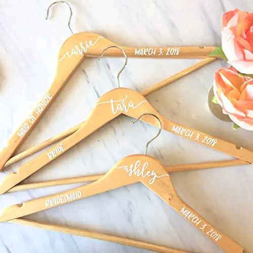 Wedding Hanger | Bride Hanger | Hanger for Bridesmaid | Maple Wood | Personalized Dress Hanger | Maid of Honor
