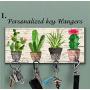 Wooden Cactus key holder for wall, Cactus wall decor, Tropical wall decor, Hook key, Organizer wall key rack, Cactus key storage,Wall Key Rack, Key Hangers, Personalized Gift, Cacti key hanger