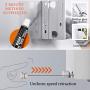 VOSTOR Retractable Clothesline Invisible Clothes Drying Rack Rope, Telescopic Stainless String, Indoor Outdoor Laundry Hanger, Clothes Dryer Organiser Suitable for Hotel Bathroom Balcony (Sliver)