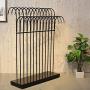 WZP Clothing Display Stand Double Row of Island Clothing Rack,Clothing Store Hook Display Stand,Display Stand Floor Wrought Iron Hanger Rack Floor-Standing/Black / 150CM
