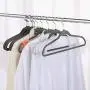 Yaheetech Thin Non Slip Velvet Clothes Hangers,Strong and Durable Hold Up to 10 Lbs- Pack of 100,Gray