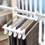 YUNAI Stainless Steel Pants Hangers Jeans Clothes Organizer Folding Storage Rack Space Saver Storage Rack for Hanging