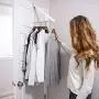 InstaHanger Closet Organizer, The Original Folding Drying Rack, Wall Mount, Includes &quotOver Door Bracket" For 1 3/8" Thick Doors Only