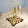 YGLight Hanger Clothes Hangers Cart Hold Hanger Storage Stacker Stand Smooth Anti-Rust Swivel Casters Easy Movement Iron (Color : Gold)