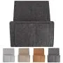 YOTHG Bedside Caddy Pocket, Thick Felt Hanging Storage Organizer, Bed Sofa Side Hanger Holder Bag for Book, Pen, TV Remote Control, Phones, Magazines, Tablets, Glasses(Khaki)