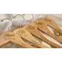 Engraved Wedding Hangers, Bridal Party Wedding Hangers, Personalized Wood Hangers, Personalized Bridal Hanger (Individual or sets) Style H004