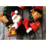 Christmas Wreath with Santa Christmas decor Evergreen Santa Wreath Festive Door Hanger Modern Wreath Christmas winter ornament Christmas gift