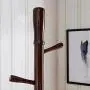 KXBYMX Full Solid Wood Coat Rack Floor Bedroom Clothes Hangers Clothes Storage Racks -Multifunctional Coat Rack (Color : 1#)