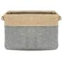 Awekris Large Storage Basket Bin Set [3-Pack] Storage Cube Boxes Foldable Canvas Fabric Collapsible Organizer with Handles for Home Office Closet, Grey/Tan (Grey)