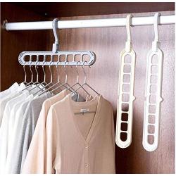 10pcs Random Color Multifunction Support Clothes Drying Rack Creative Clothes Hanger Plastic Scarf Clothes Hangers Hangers Storage Racks