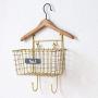 MOM Home Storage Shelves,Office Furniture Stands Hanging Wall Shelves Decoration Wrought Iron Hanger Flower Stand Hanging Basket Pre-Assembled Shelving Bedroom Space Saving Holders,Gold,13.9719.68In