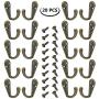 20PCS Wall Hook , No Scratch Bronze Single Coat Robe Hanger Hardware  For Dress ,  Clothes , Jewelry ,  Heavy Duty C Mounted Towel Hooks With 40 Screws , Display For Kitchen ,  Home , Office, Closet