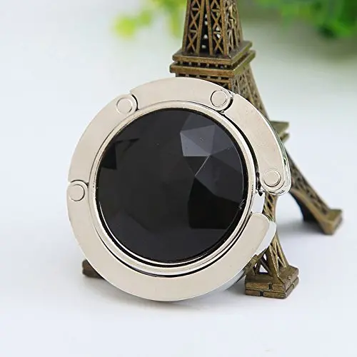 LingStar 1Pcs Portable Foldable Folding Crystal Alloy Purse Handbag Hook Hanger Bag Holder Black LingStar 1Pcs Portable Foldable Folding Crystal Alloy Purse Handbag Hook Hanger Bag Holder Black
