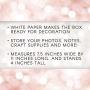 Darice White Photo Storage Boxes ? Store, Organize and Protect Photos, Notes, Craft Supplies and More ? Sturdy White Paper Boxes Can Be Decorated ? Shoe Boxes Shaped Storage Boxes 7.5”x11”x4”