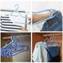 Durable Non-Slip Plastic Clothes Hangers with Rotary Hook Heavy Duty Standard Hanger for Coats,Pants,Skirt,Suit,Jackets,Dress Pack 6