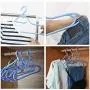 Durable Non-Slip Plastic Clothes Hangers with Rotary Hook Heavy Duty Standard Hanger for Coats,Pants,Skirt,Suit,Jackets,Dress Pack 6