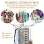 Dual-Sided Hanging Closet Organizer for Underwear, Stocking, Bra and Sock, Multifunctional 36 Mesh Pockets & 360 Degree Rotating Metal Hanger (Grey)
