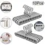 Kowth Magic Clothes Hanger Organizer, Rotate Anti-Skid Folding Hanger with Multifunction Space Saving and Cascading Features, Pack of 10 Standard Hangers with 9 Holes for Drying and Storage (Grey)