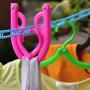 JUMOWA Foldable Scalable Travel Clothes Hanger,Magic Travel Outdoor Camping Hanger