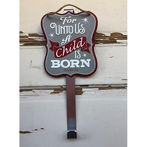 AG Designs Christmas Decor - A Child Is Born Isaiah 9:6 Wreath Door Hanger