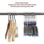 BATHWA Non-Slip Clothes Hanger Space Saving Strong and Durable Coat Hangers with 360° Chrome Swivel Hook, 50 Pack, Blue/Gray (50 Pack, Grey)