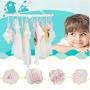 EvaroFly Portable Multipurpose Folding Hanger, Anti-skidding Rotatable Small Baby Clothes Storage Clothes Hanger -Blue 1 Pc