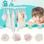 EvaroFly Portable Multipurpose Folding Hanger, Anti-skidding Rotatable Small Baby Clothes Storage Clothes Hanger -Blue 1 Pc