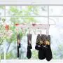 Strnek Cloth Hanger Clothespin Bathroom Racks Socks Drying Hanger Travel Portable Folding Clothes Clips Hanger Clothing Holding Ties(White)