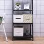 NA&CO SEASON 8 Pack Foldable Handheld Canvas Storage Bins Cube Baskets Containers,Decorative Storage Boxes, Great Organizer for Closet/Cabinet/Office/Shelf/Nursery (Dot)
