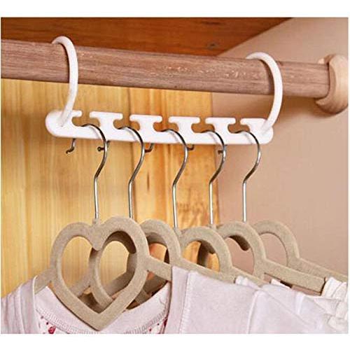 10pc Space Saving Hanger 5 Hole Plastic Cloth Practical Hanger Hook Magic Clothes Hanger with Hook Closet Organizer Coat Hanger