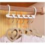 10pc Space Saving Hanger 5 Hole Plastic Cloth Practical Hanger Hook Magic Clothes Hanger with Hook Closet Organizer Coat Hanger