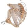 Freitec Solid Wood Cloth Hangers with Non Slip Bar Notched Shoulder and 360 Degree Swivel Hook, Set of 10 Freitec Solid Wood Cloth Hangers with Non Slip Bar Notched Shoulder and 360 Degree Swivel Hook, Set of 10