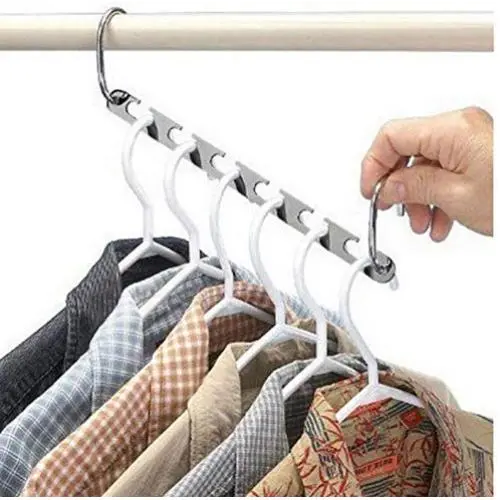 10PC Half Toroidal Universal Metal Clothes Closet Hangers Clothing Organizer Hangers Clothing Organizer Clothes Hanger Rack Decoration