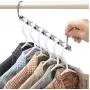 10PC Half Toroidal Universal Metal Clothes Closet Hangers Clothing Organizer Hangers Clothing Organizer Clothes Hanger Rack Decoration