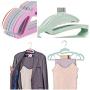 10pcs Random Color Adult Multifunctional Plastic Clothes Hangers Household Dress Storage Closet Organizer Hanging