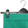 HANGERWORLD 25 Black 16inch Plastic Coat Clothes Garment Pants Skirt Hangers Adjustable Clips