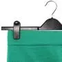 HANGERWORLD 25 Black 16inch Plastic Coat Clothes Garment Pants Skirt Hangers Adjustable Clips