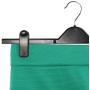 HANGERWORLD 5 Black 16inch Plastic Coat Clothes Garment Pants Skirt Hangers Adjustable Clips