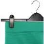 HANGERWORLD 5 Black 16inch Plastic Coat Clothes Garment Pants Skirt Hangers Adjustable Clips