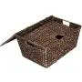 Manoch 2 Pieces Set Hand Woven Water Hyacinth Wicker Baskets Storage Organizer Bins Handles Large Basket Dimensions: 21.5"(L) x 13.5"(W) x 10"(H) Small Basket: 18"(L) x 12"(W) x 8"(H)
