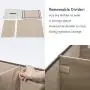 STORAGE MANIAC 65L Jumbo Closet Storage Organizer Boxes 2-Compartment Foldable Bins with Removable Dividers, Natural STORAGE MANIAC 65L Jumbo Closet Storage Organizer Boxes 2-Compartment Foldable Bins with Removable Dividers, Natural