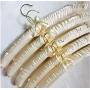 10pcs Random Color Anti Slip Satin Padded Clothes Hangers ， Hangers Bridesmaid Wedding Gown Closet