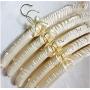 10pcs Random Color Anti Slip Satin Padded Clothes Hangers ， Hangers Bridesmaid Wedding Gown Closet