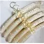 10pcs Random Color Anti Slip Satin Padded Clothes Hangers ， Hangers Bridesmaid Wedding Gown Closet